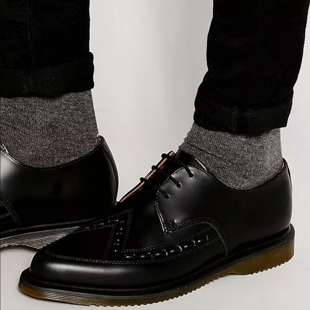 Dr. Martens Ally Lace Up Black Leather Sz 6 Womens